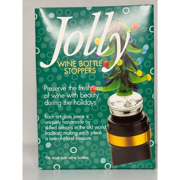 NWB Jolly Wine Bottle Stoppers Holiday Santa Snowman Handmade - Picture 7 of 7
